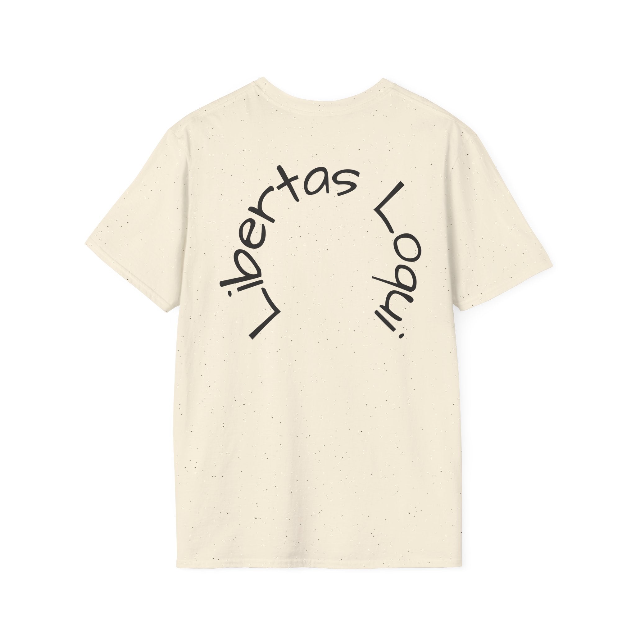 Abstract Purple Burst T-Shirt — 'Libertas Logui' Back Print