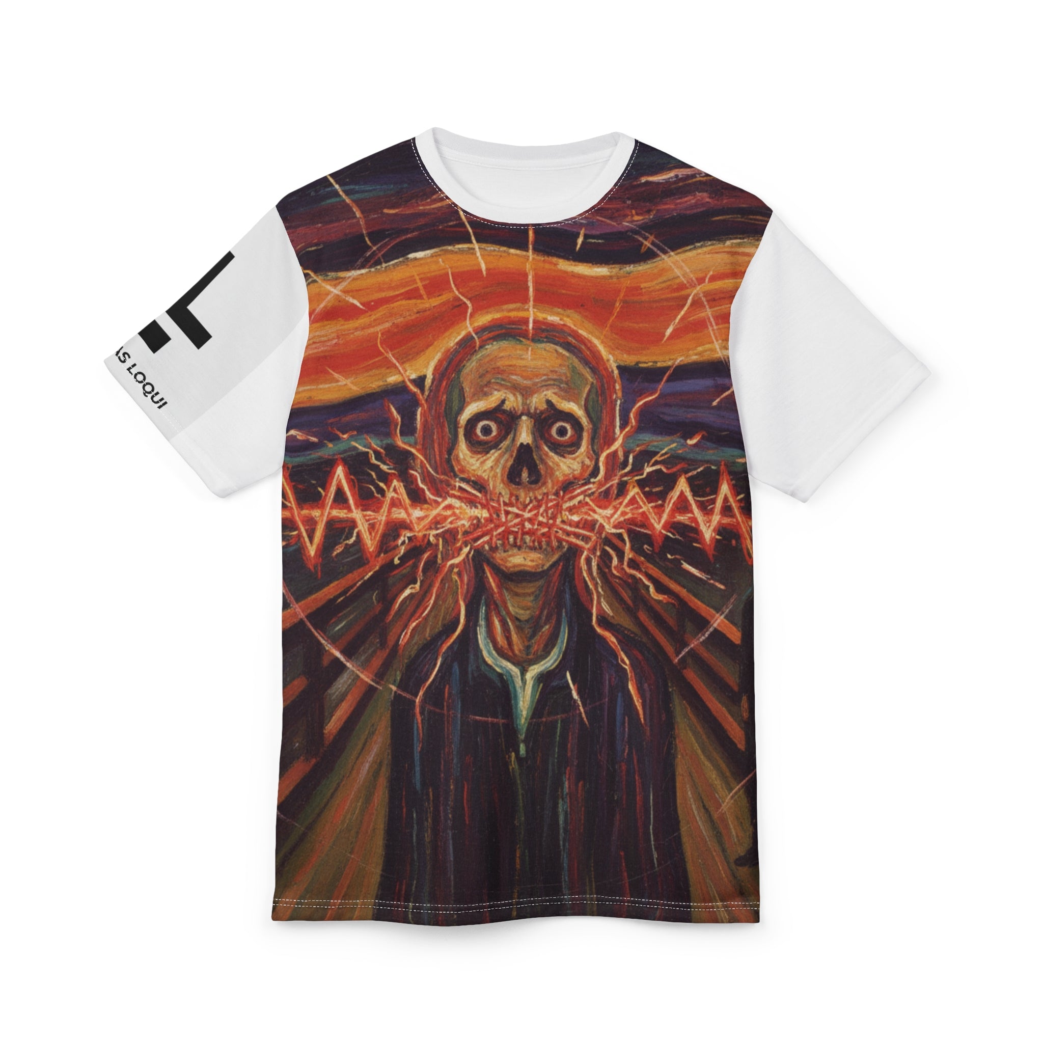 Skull Scream Graphic Tee — All-Over Psychedelic Horror Art T‑Shirt