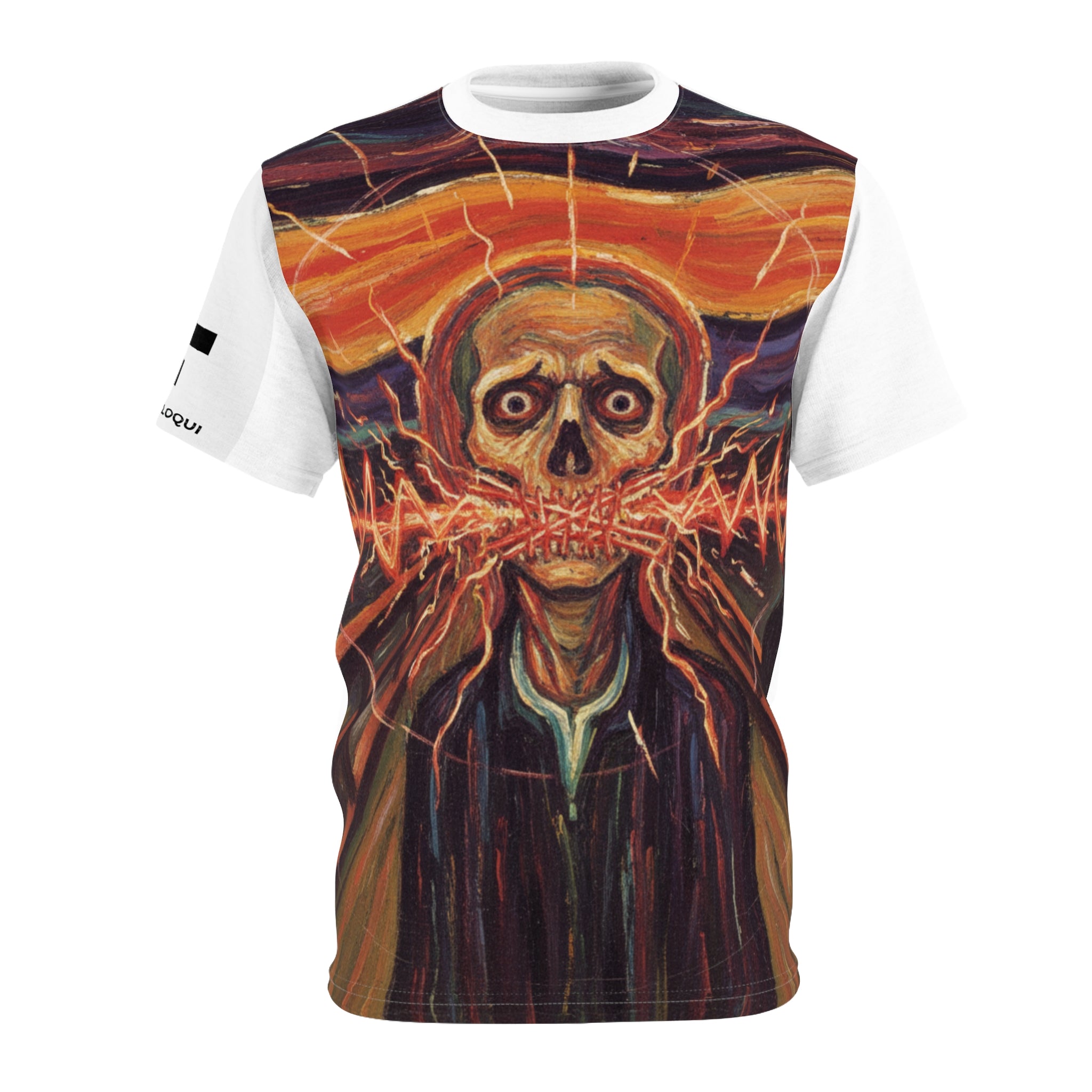Skull Scream Graphic Tee — All-Over Psychedelic Horror Art T‑Shirt