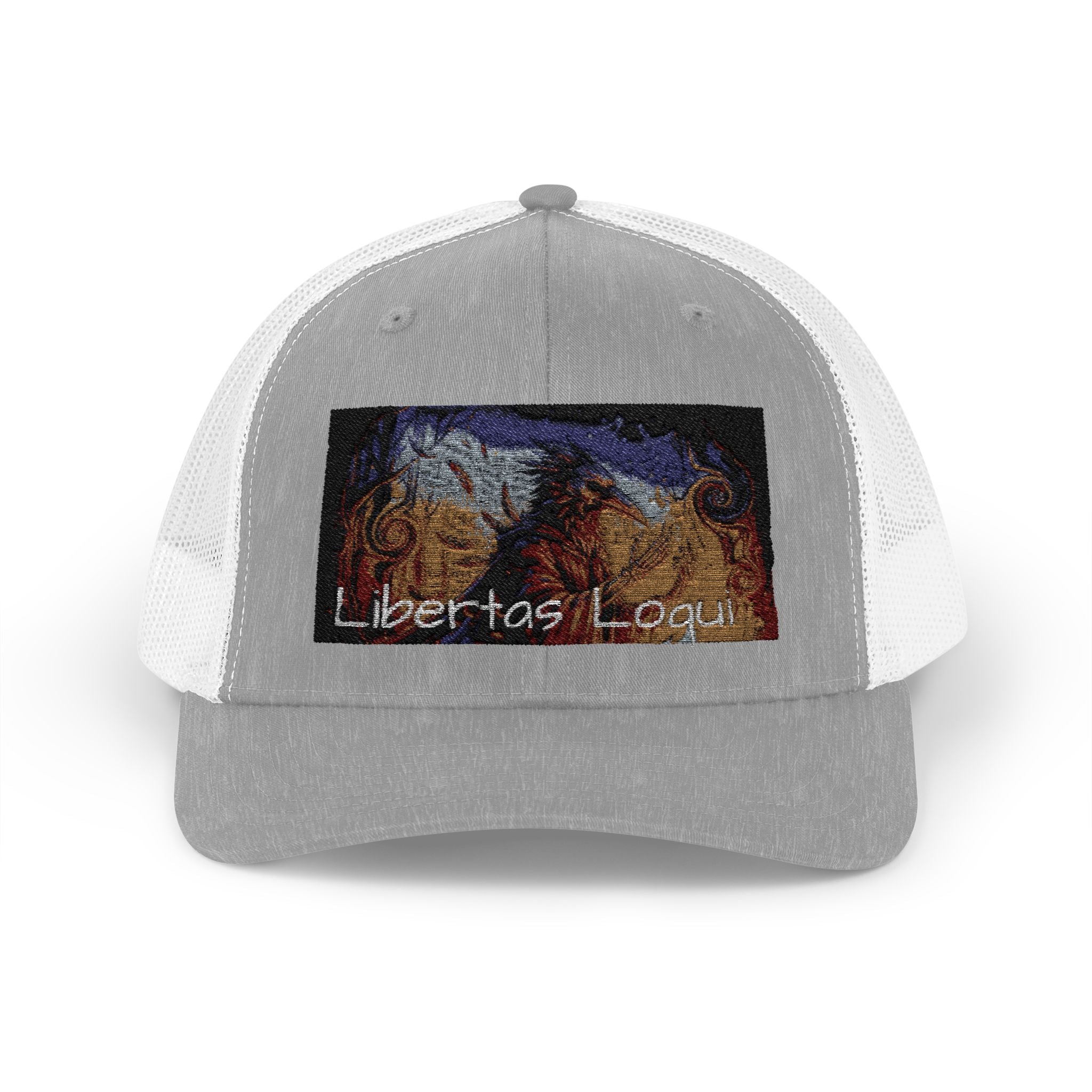 Snapback Trucker Cap — Rustic 'Liberty Loves' Mountain Night Patch